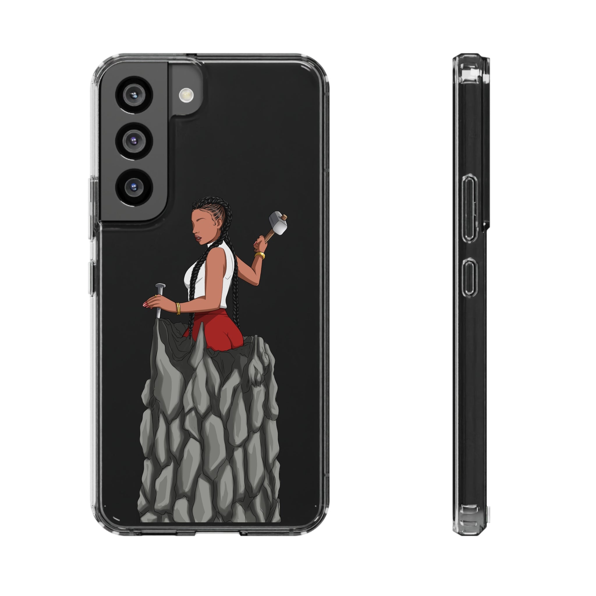 A person working hard to better his/herself - Clear Case - Self-Made Woman #7 - Breakthrough Collection