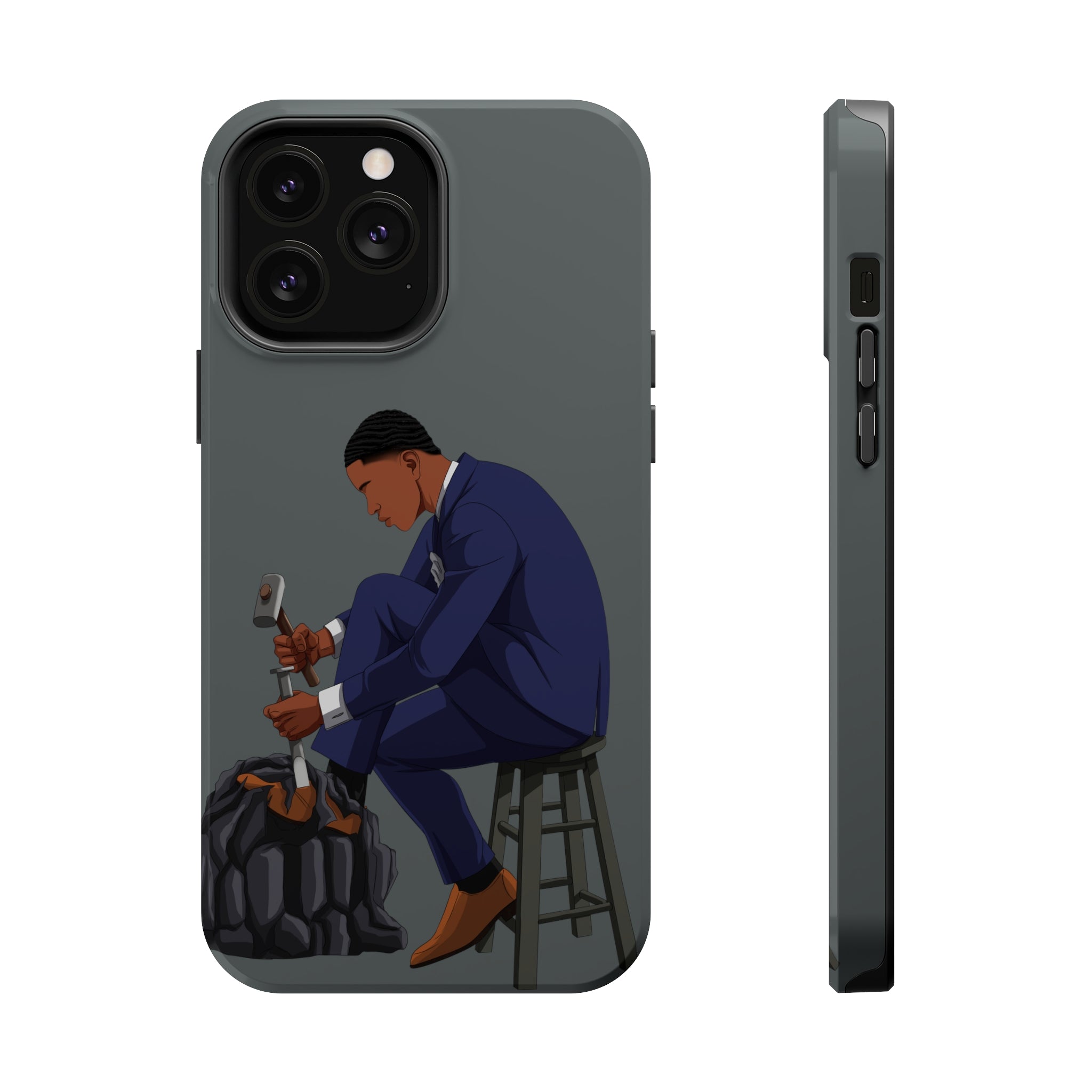 A person working hard to better his/herself - MagSafe Tough Case - Self-Made Man #11 - Breakthrough Collection
