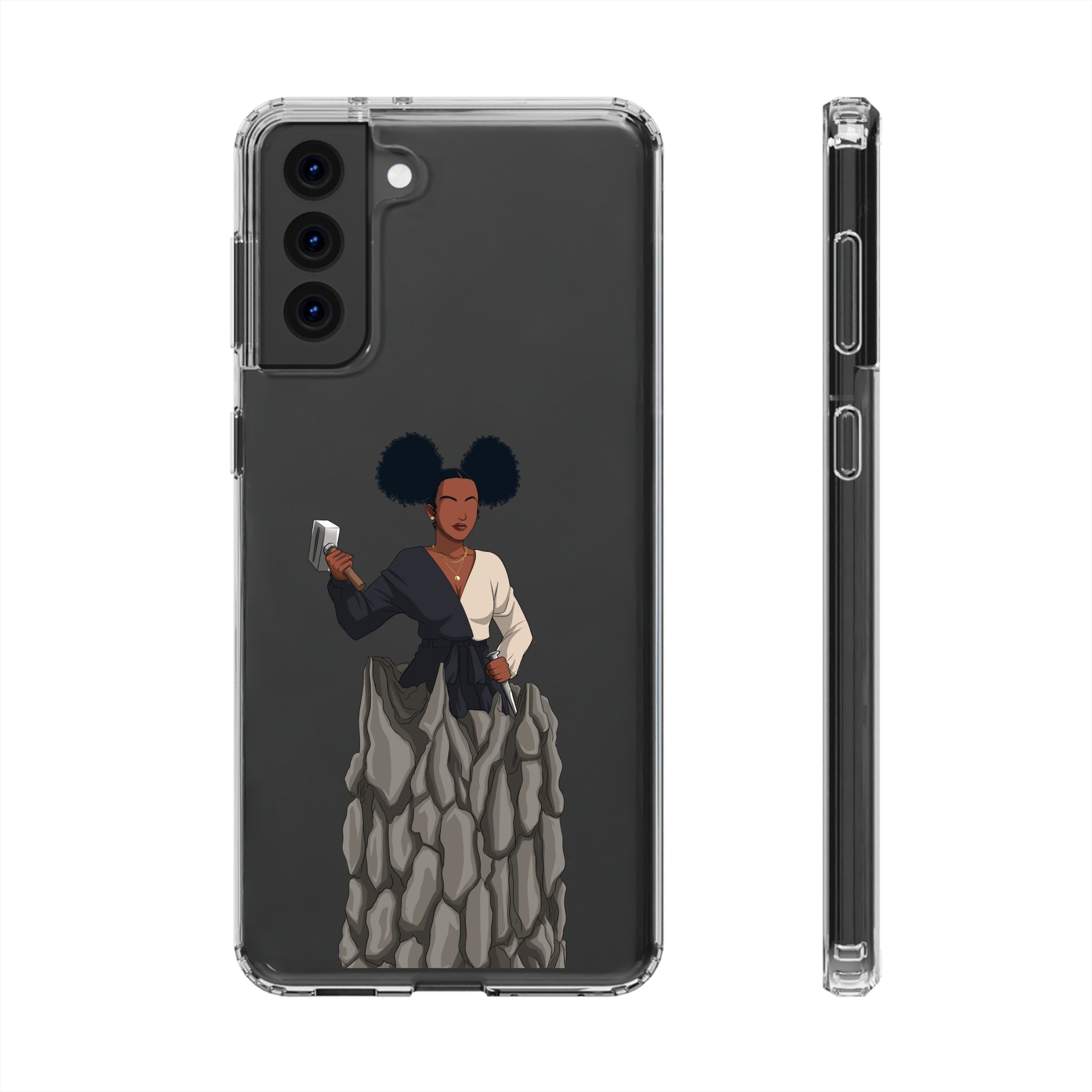 A person working hard to better his/herself - Clear Case - Self-Made Woman #10 - Breakthrough Collection