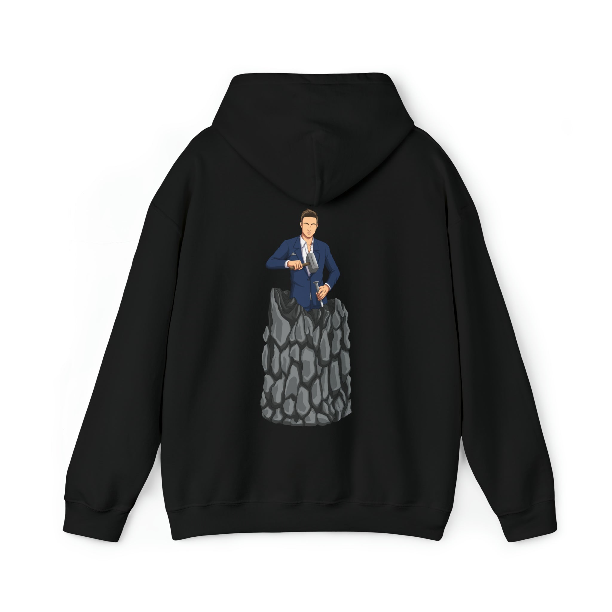 A person working hard to better his/herself - Heavy Blend™ Self-Made Hoodie - Man #5