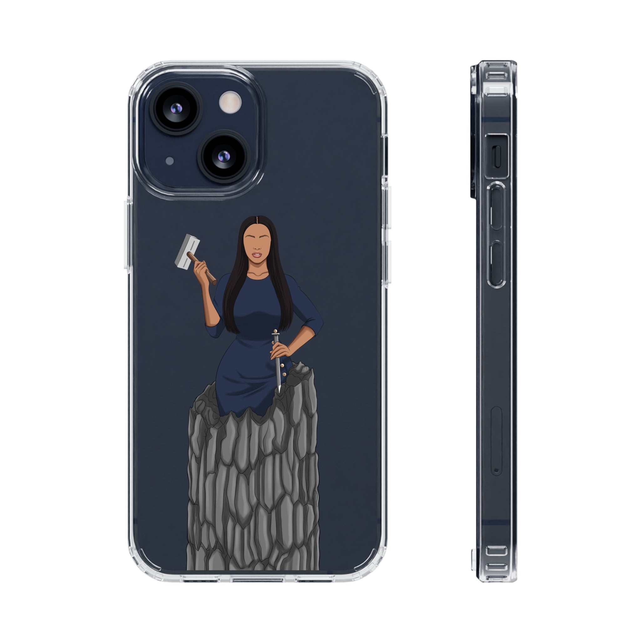 A person working hard to better his/herself - Clear Case - Self-Made Woman #9 - Breakthrough Collection