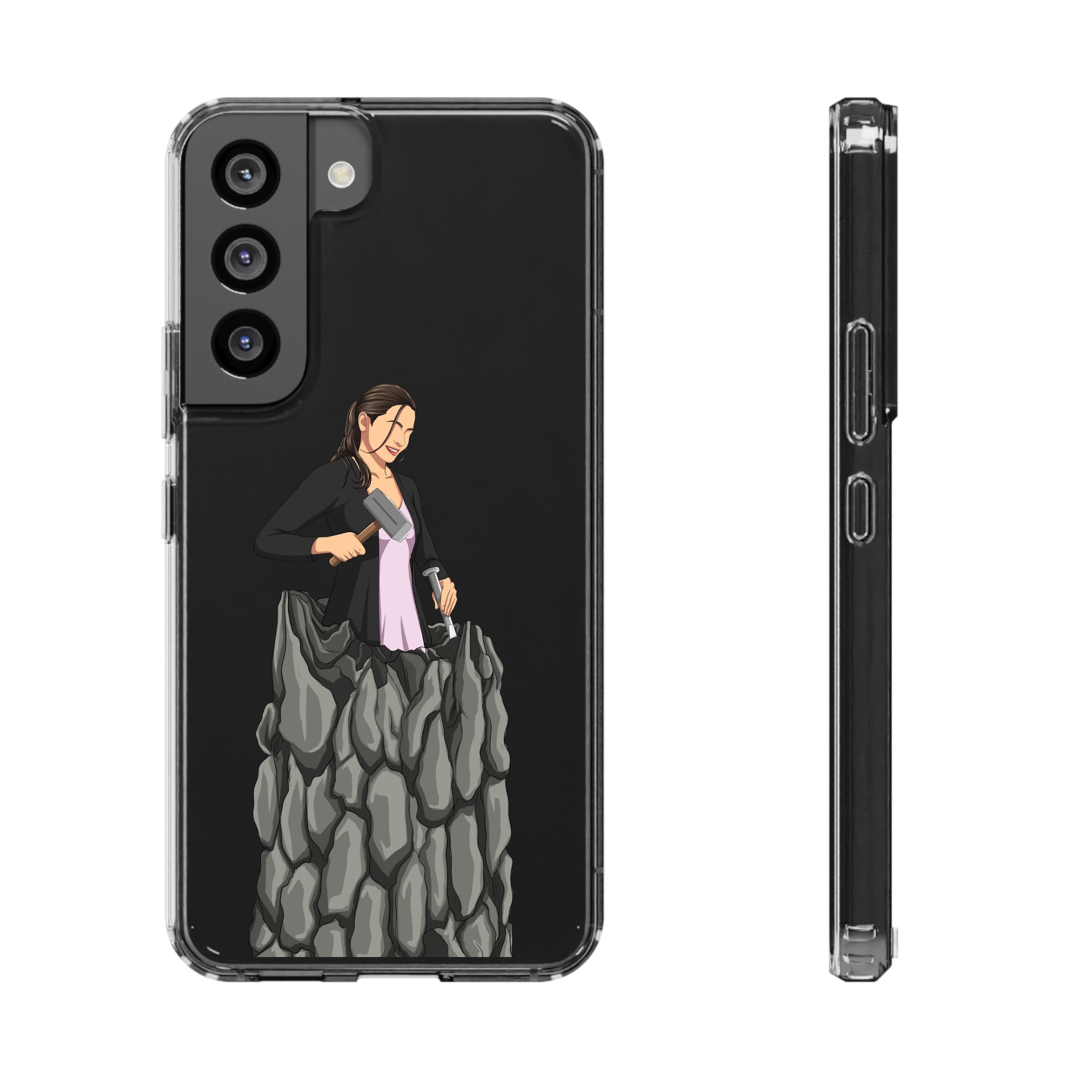 A person working hard to better his/herself - Clear Case - Self-Made Woman #8 - Breakthrough Collection