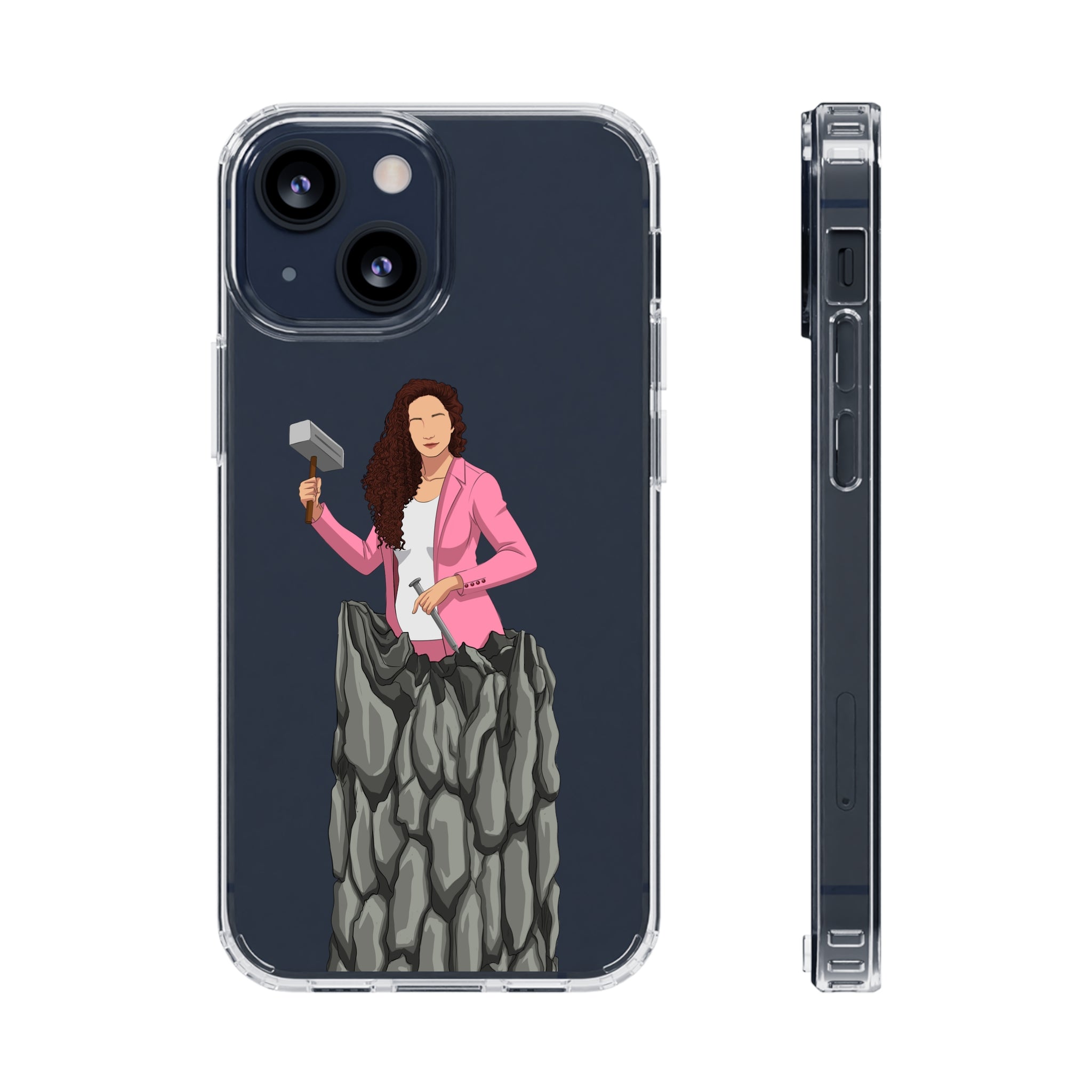 A person working hard to better his/herself - Clear Case - Self-Made Woman #13 - Breakthrough Collection
