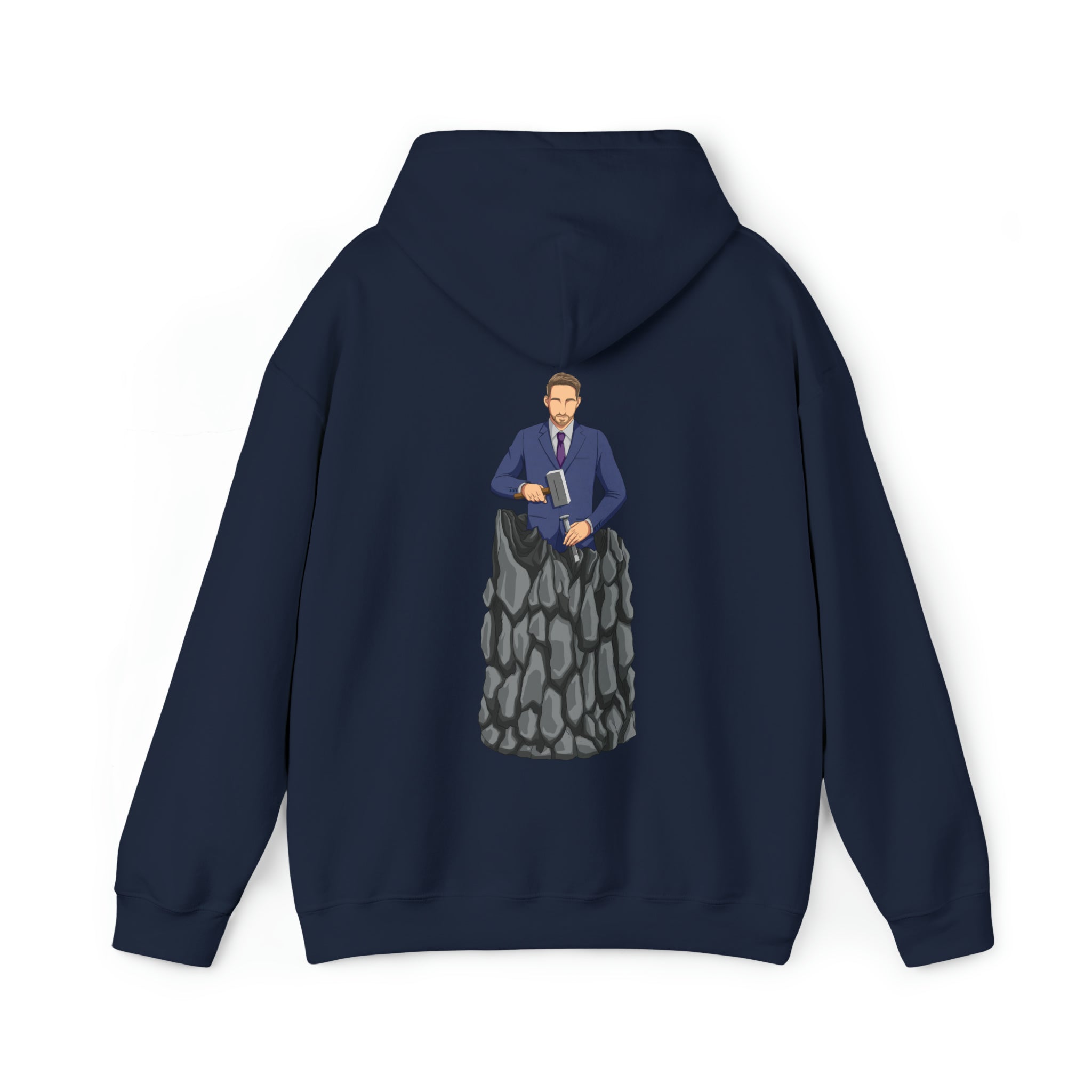A person working hard to better his/herself - Heavy Blend™ Self-Made Hoodie - Man #8 - Breakthrough Collection
