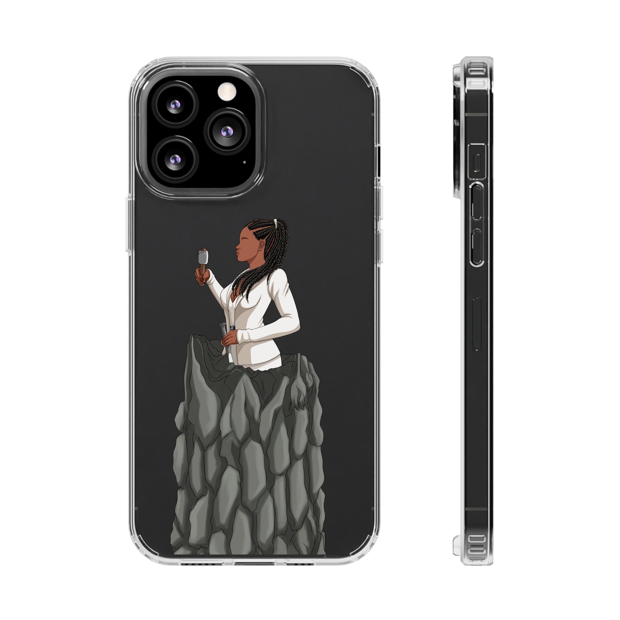 A person working hard to better his/herself - Clear Case - Self-Made Woman #4 - Breakthrough Collection