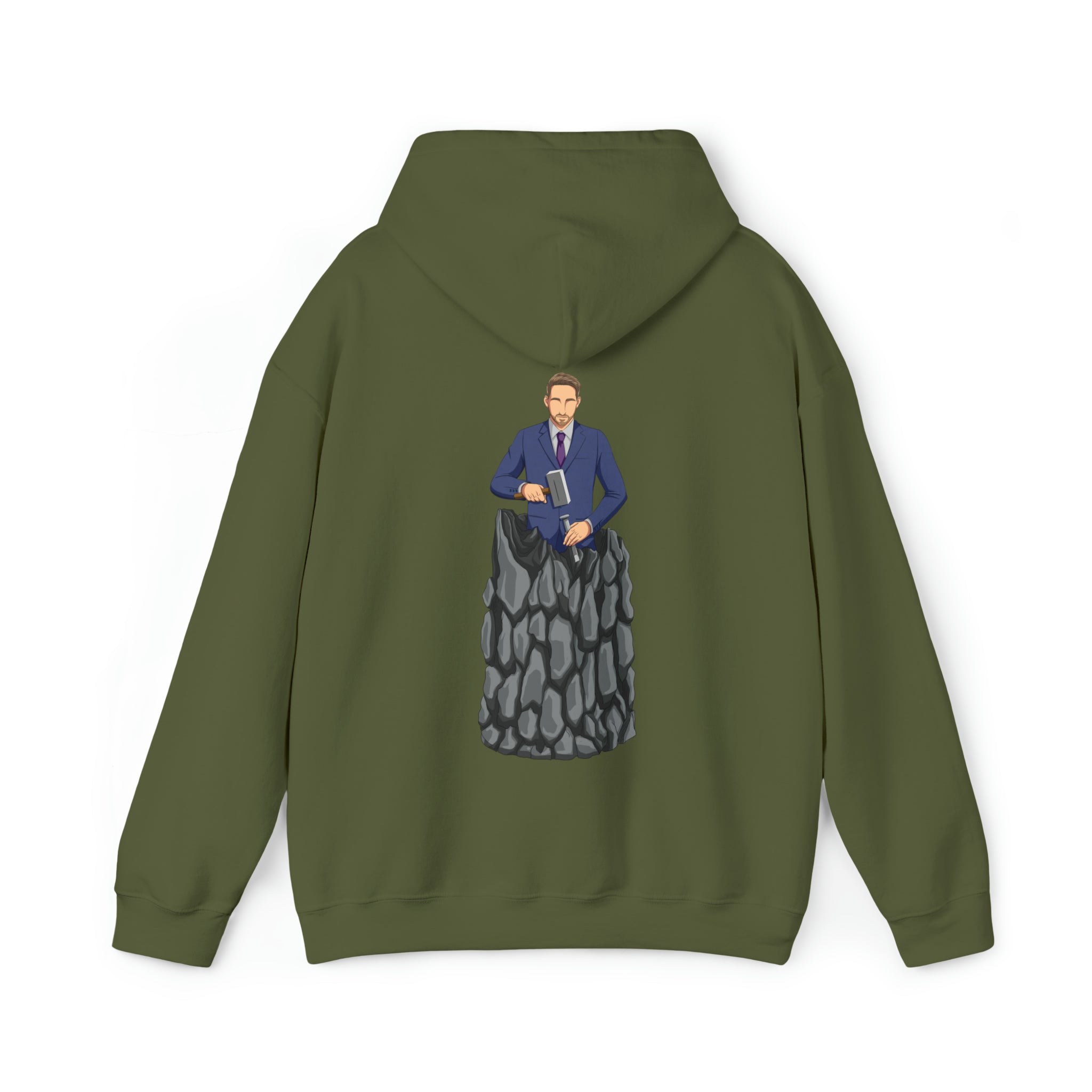 A person working hard to better his/herself - Heavy Blend™ Self-Made Hoodie - Man #8 - Breakthrough Collection