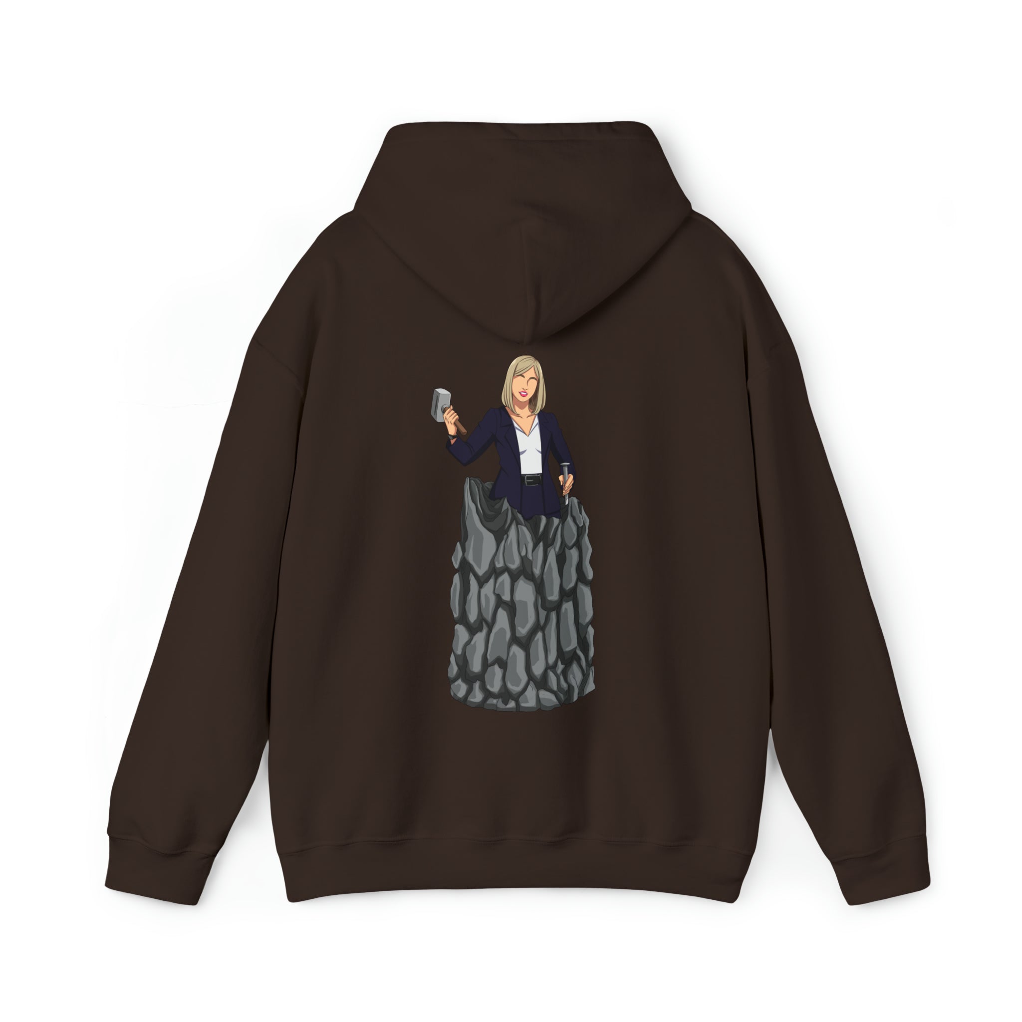 A person working hard to better his/herself - Heavy Blend™ Self-Made Hoodie - woman #3 - Breakthrough Collection