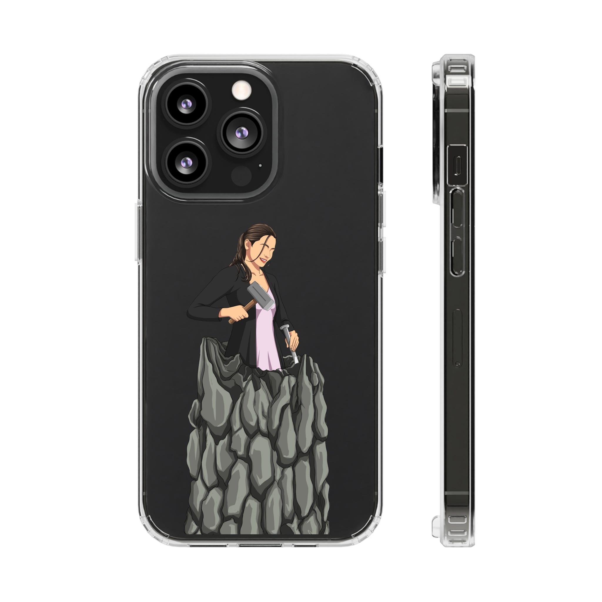 A person working hard to better his/herself - Clear Case - Self-Made Woman #8 - Breakthrough Collection
