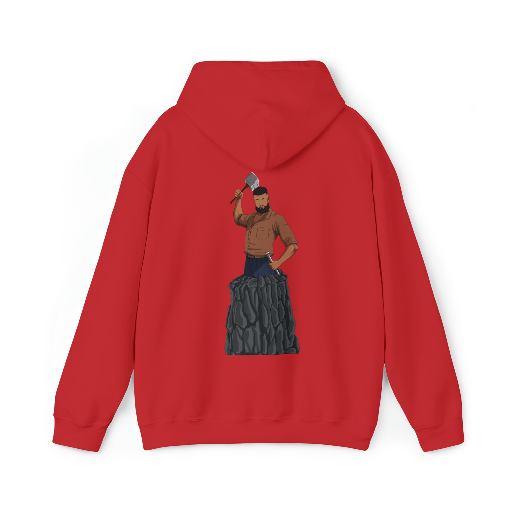 A person working hard to better his/herself - Heavy Blend™ Self-Made Hoodie - Man #9 - Breakthrough Collection