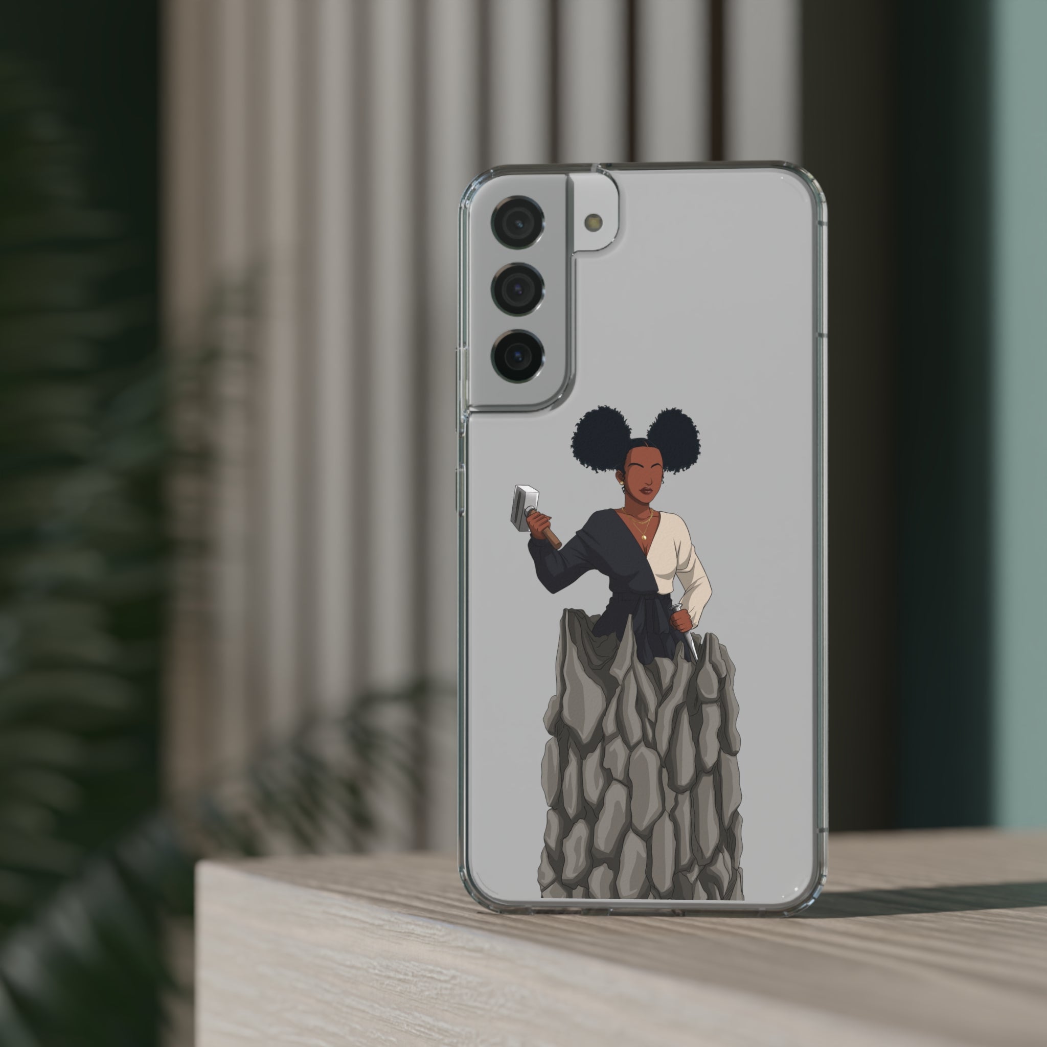 A person working hard to better his/herself - Clear Case - Self-Made Woman #10 - Breakthrough Collection