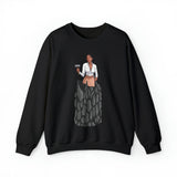 A person working hard to better his/herself - Self-Made Sweatshirt Heavy Blend™ Crewneck - woman #1 - Breakthrough Collection