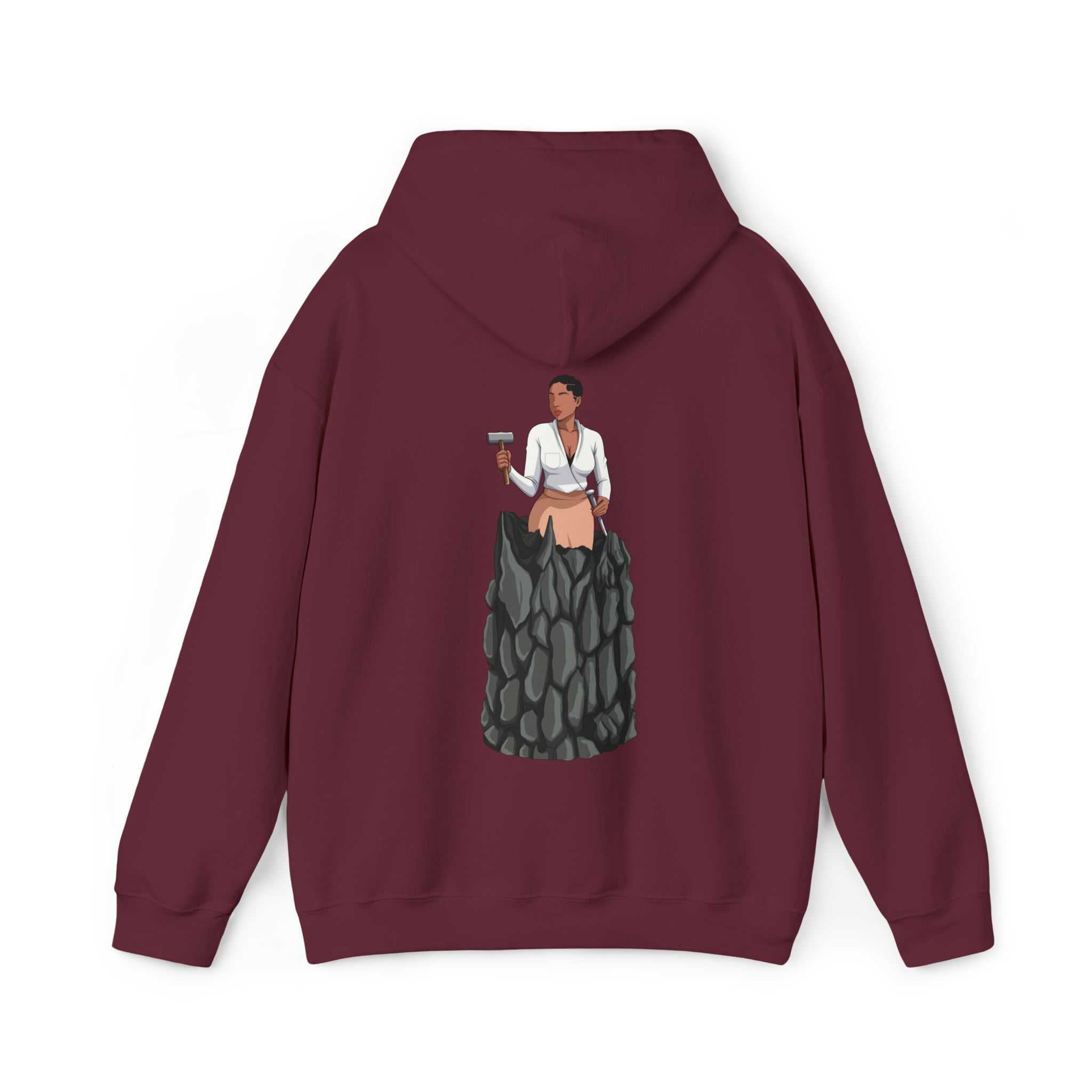 A person working hard to better his/herself - Heavy Blend™ Self-Made Hoodie - woman #1 - Breakthrough Collection