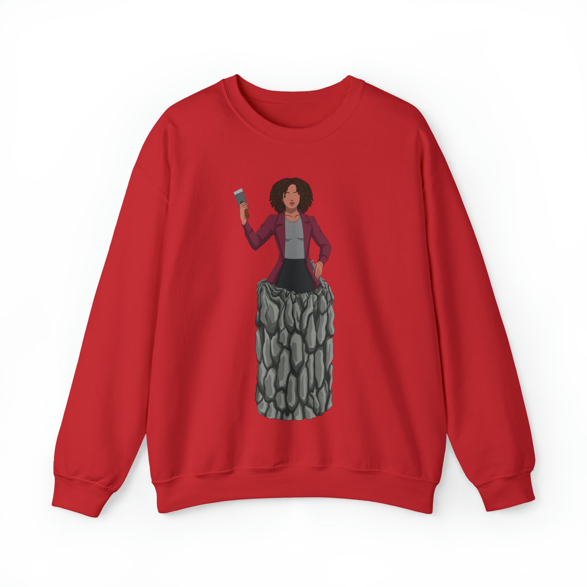 A person working hard to better his/herself - Heavy Blend™ Crewneck Sweatshirt - Woman #15 - Breakthrough Collection