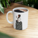A person working hard to better his/herself - Ceramic Mug 11oz - Self-Made Woman #4 - Breakthrough Collection