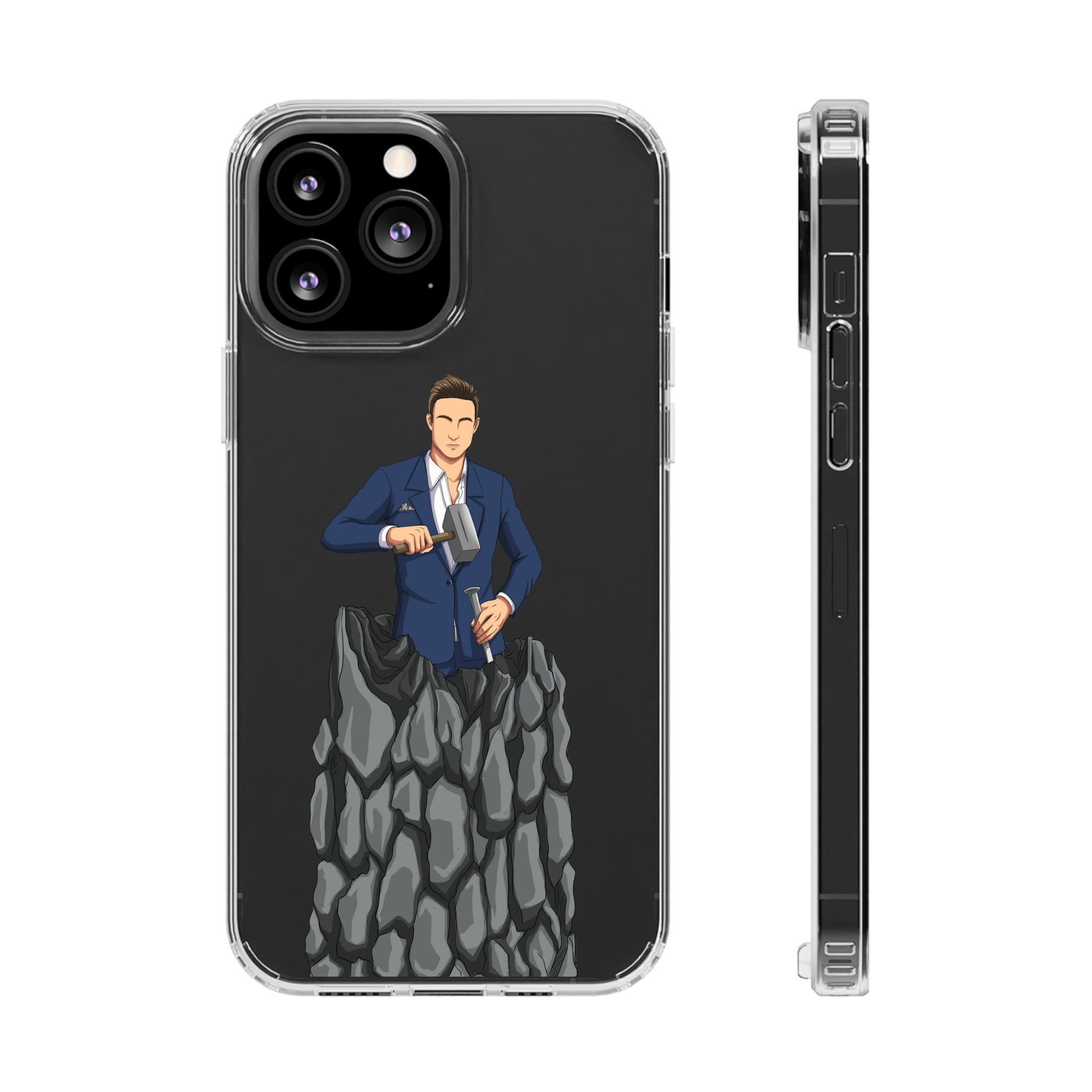 A person working hard to better his/herself - Clear Case - Self-Made Man #5 - Breakthrough Collection