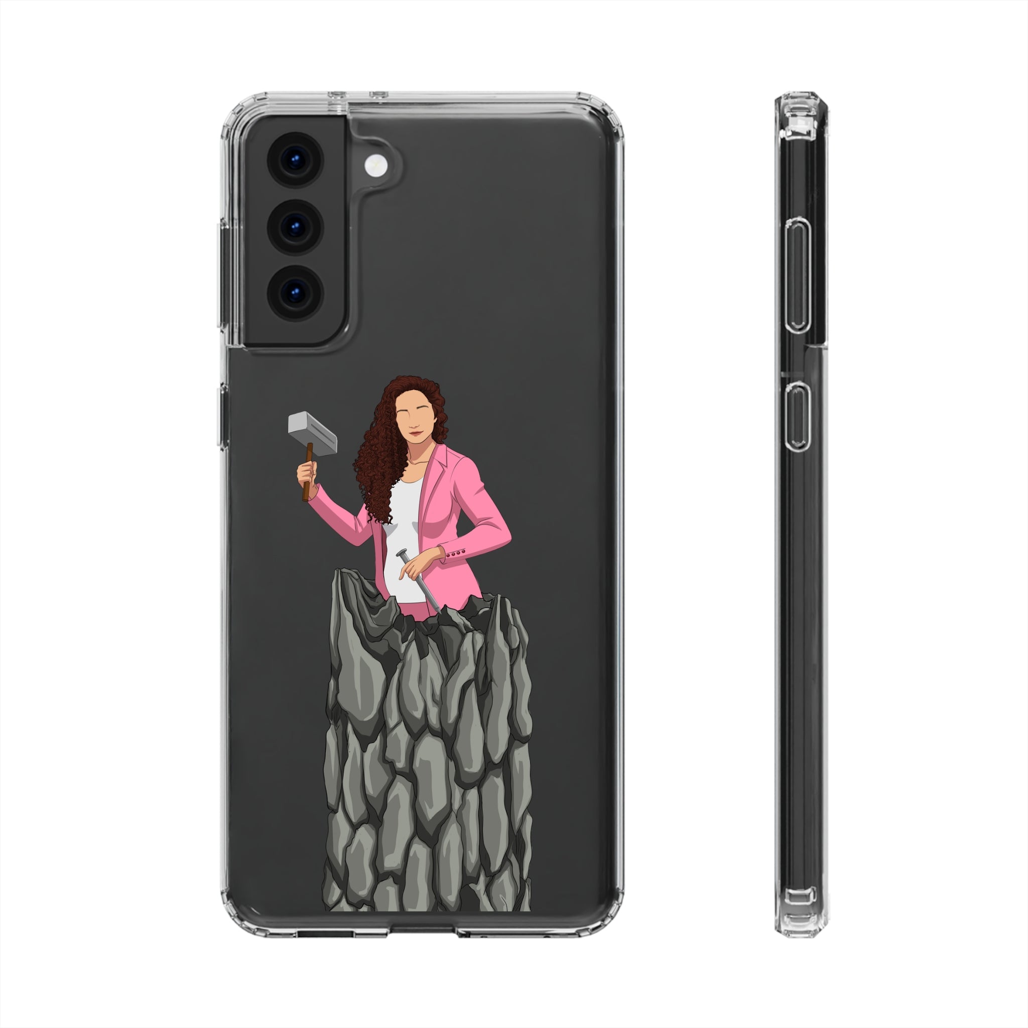A person working hard to better his/herself - Clear Case - Self-Made Woman #13 - Breakthrough Collection