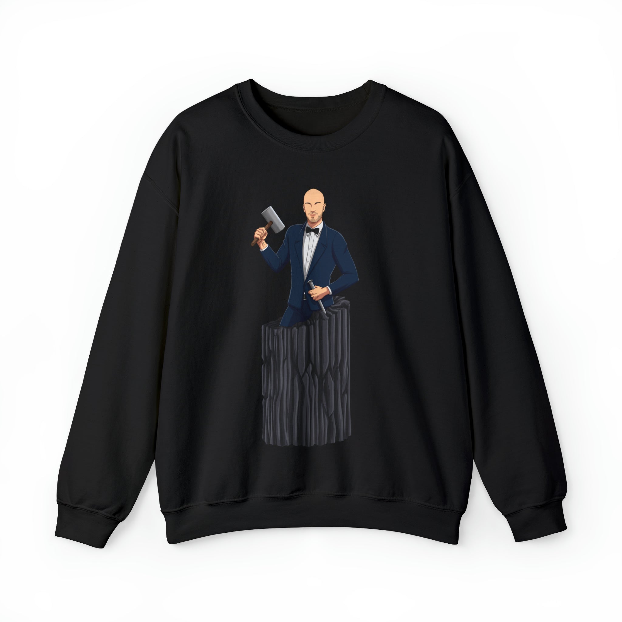 A person working hard to better his/herself - Self-Made Sweatshirt Heavy Blend™ Crewneck - Man #16