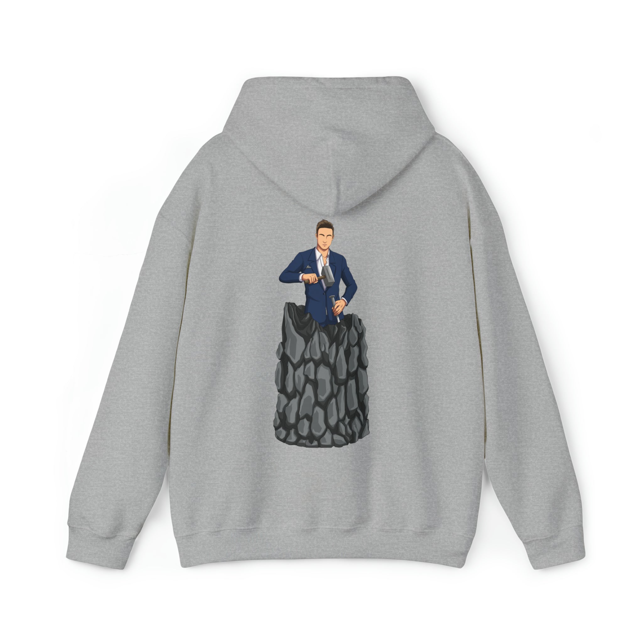 A person working hard to better his/herself - Heavy Blend™ Self-Made Hoodie - Man #5