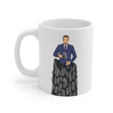 A person working hard to better his/herself - Ceramic Mug 11oz - Self-Made Man #8 - Breakthrough Collection