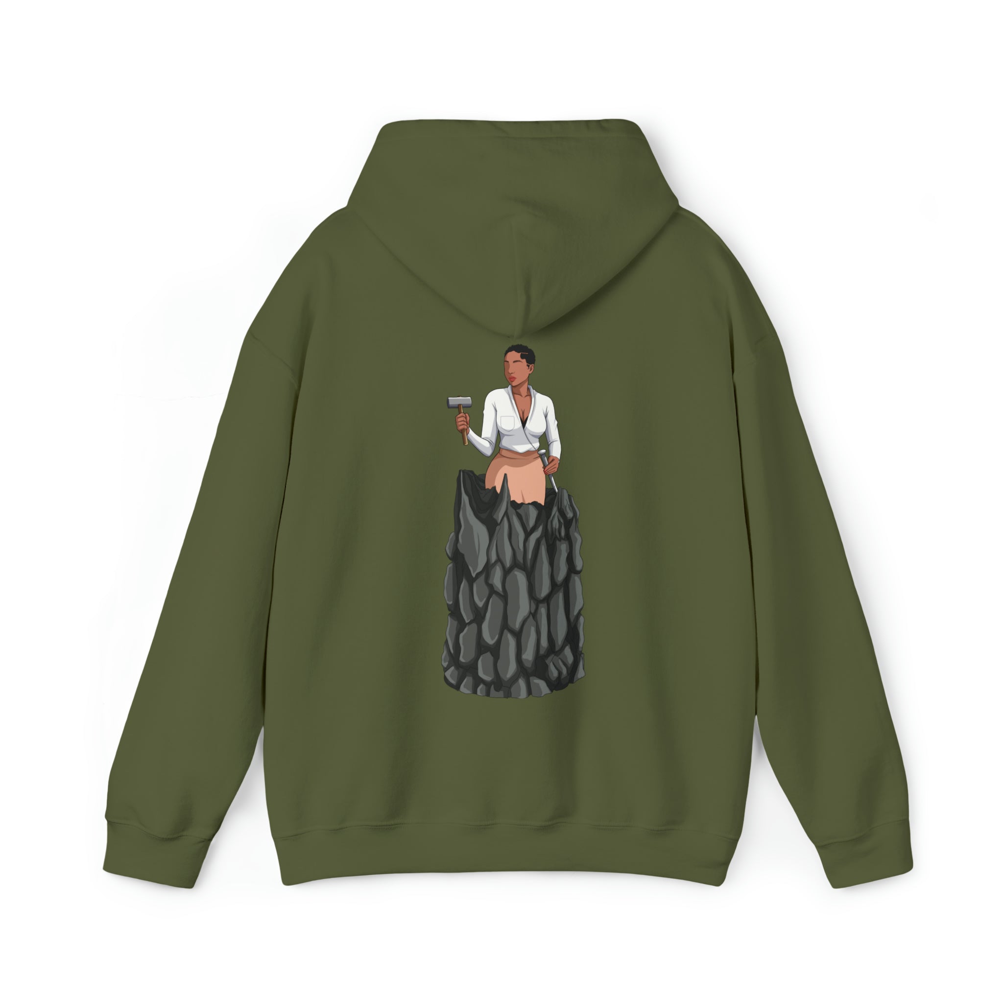 A person working hard to better his/herself - Heavy Blend™ Self-Made Hoodie - woman #1 - Breakthrough Collection