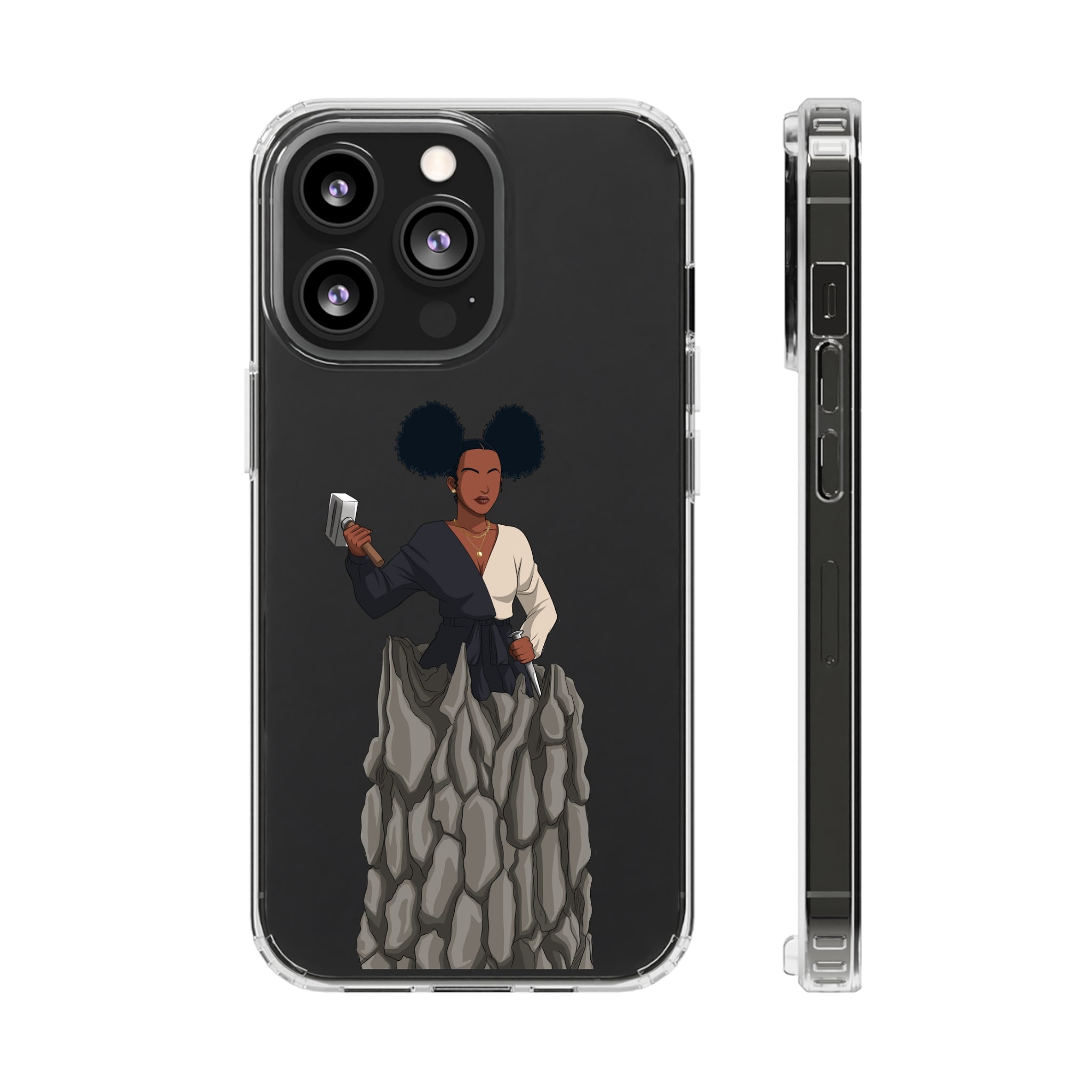 A person working hard to better his/herself - Clear Case - Self-Made Woman #10 - Breakthrough Collection
