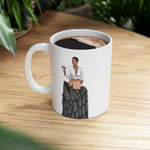A person working hard to better his/herself - Ceramic Mug 11oz - Self-Made Woman #1 - Breakthrough Collection