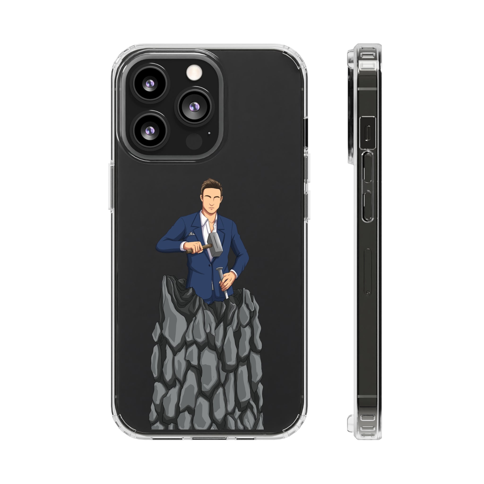 A person working hard to better his/herself - Clear Case - Self-Made Man #5 - Breakthrough Collection