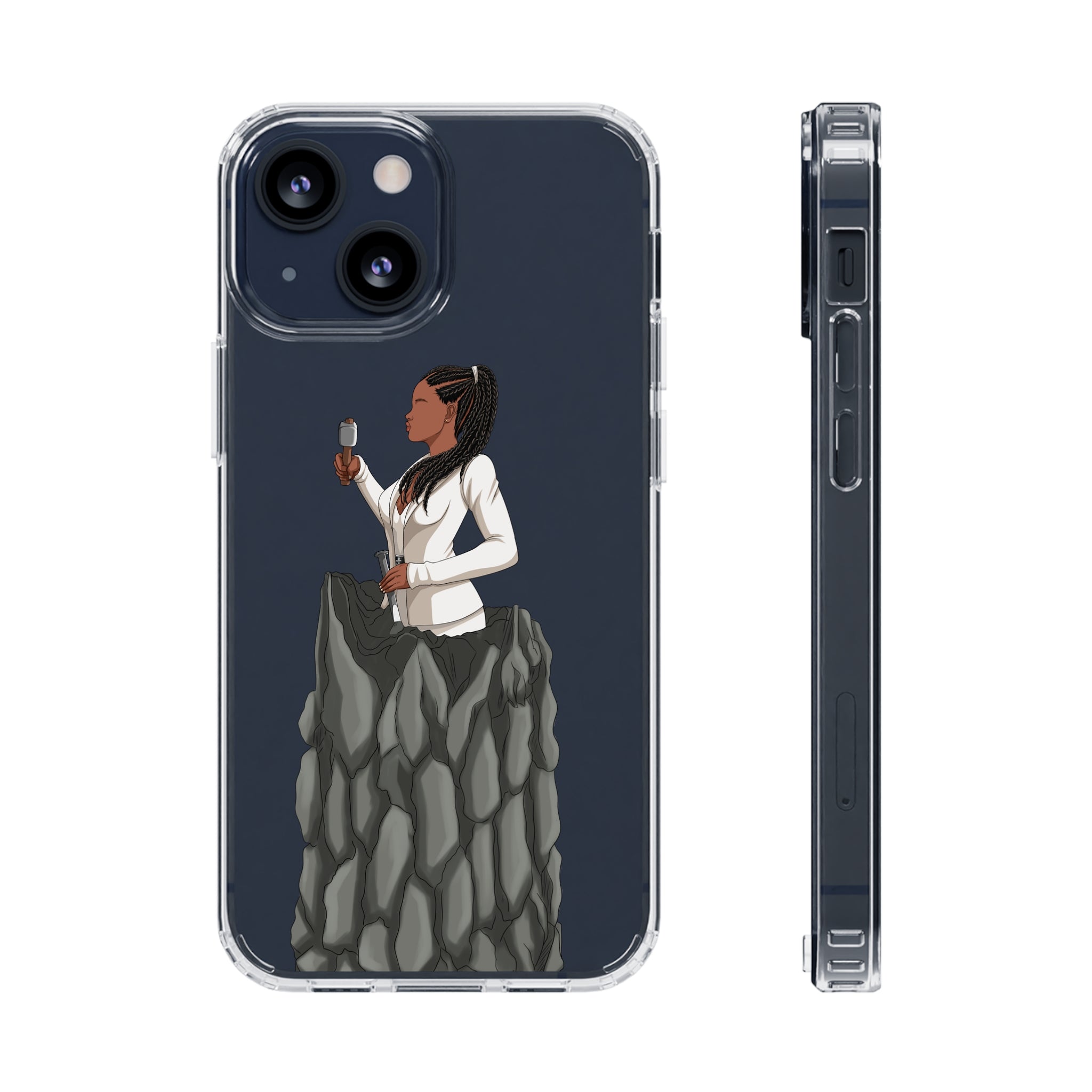 A person working hard to better his/herself - Clear Case - Self-Made Woman #4 - Breakthrough Collection