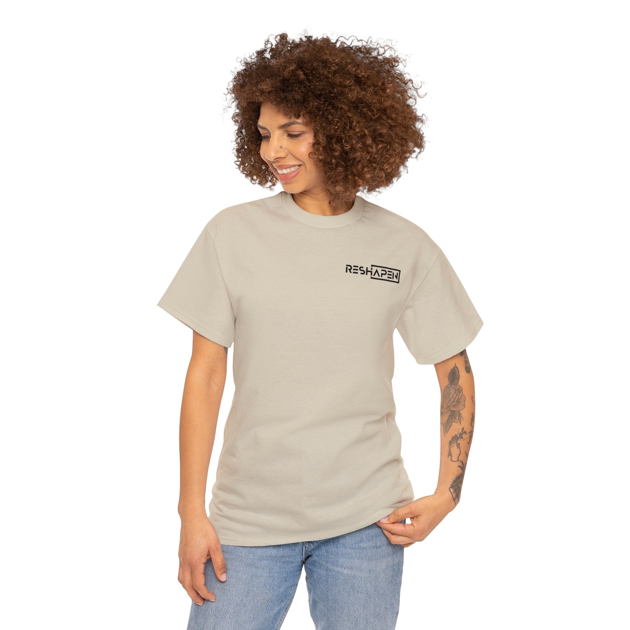 A person working hard to better his/herself - Heavy Cotton Self-Made T-shirt - Reshapen