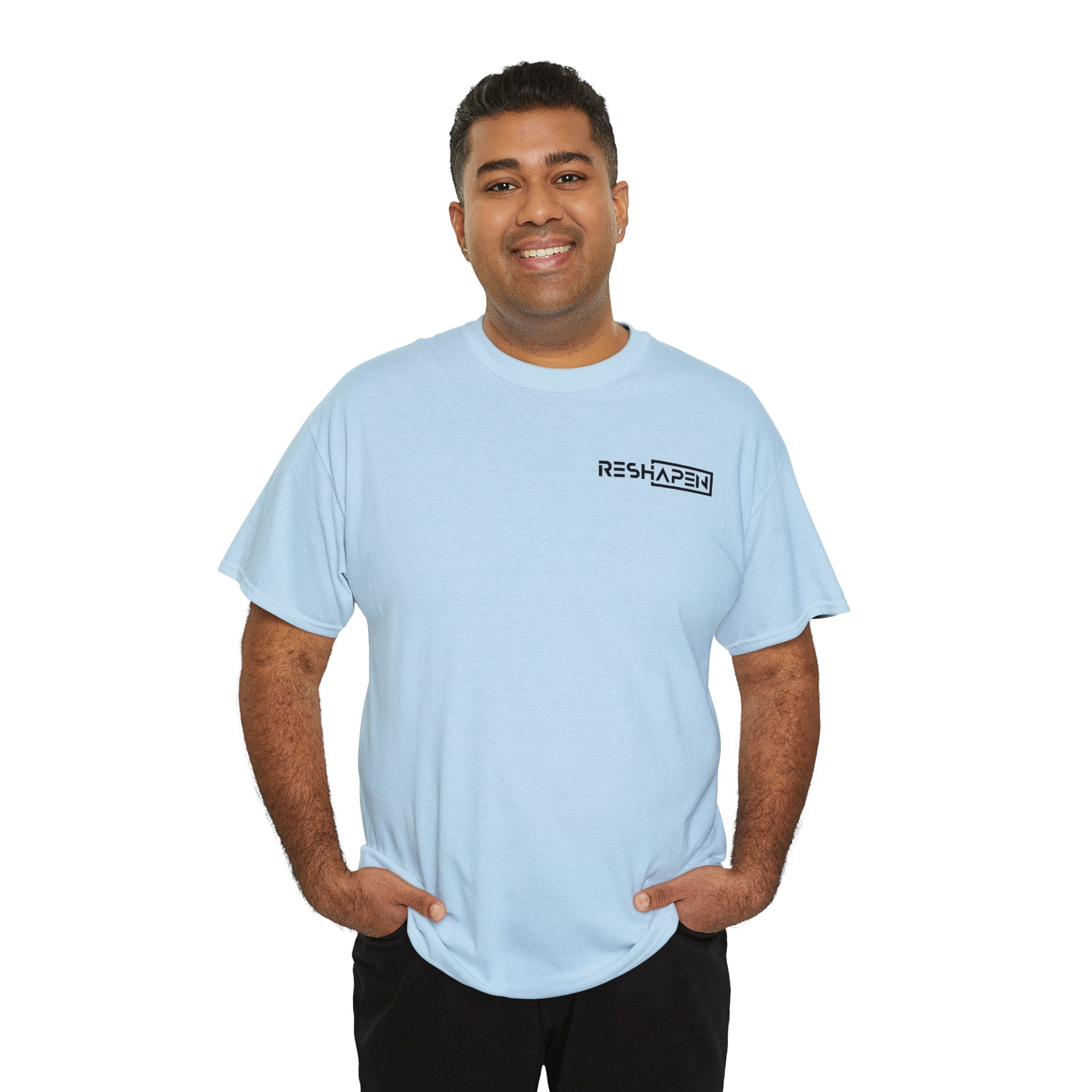 A person working hard to better his/herself - Heavy Cotton Self-Made T-shirt - Reshapen