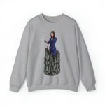 A person working hard to better his/herself - Self-Made Sweatshirt Heavy Blend™ Crewneck - woman #2 - Breakthrough Collection