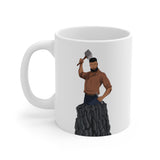 A person working hard to better his/herself - Ceramic Mug 11oz - Self-Made Man #9 - Breakthrough Collection