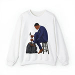 A person working hard to better his/herself - Self-Made Sweatshirt Heavy Blend™ Crewneck - Man #11 - Breakthrough Collection