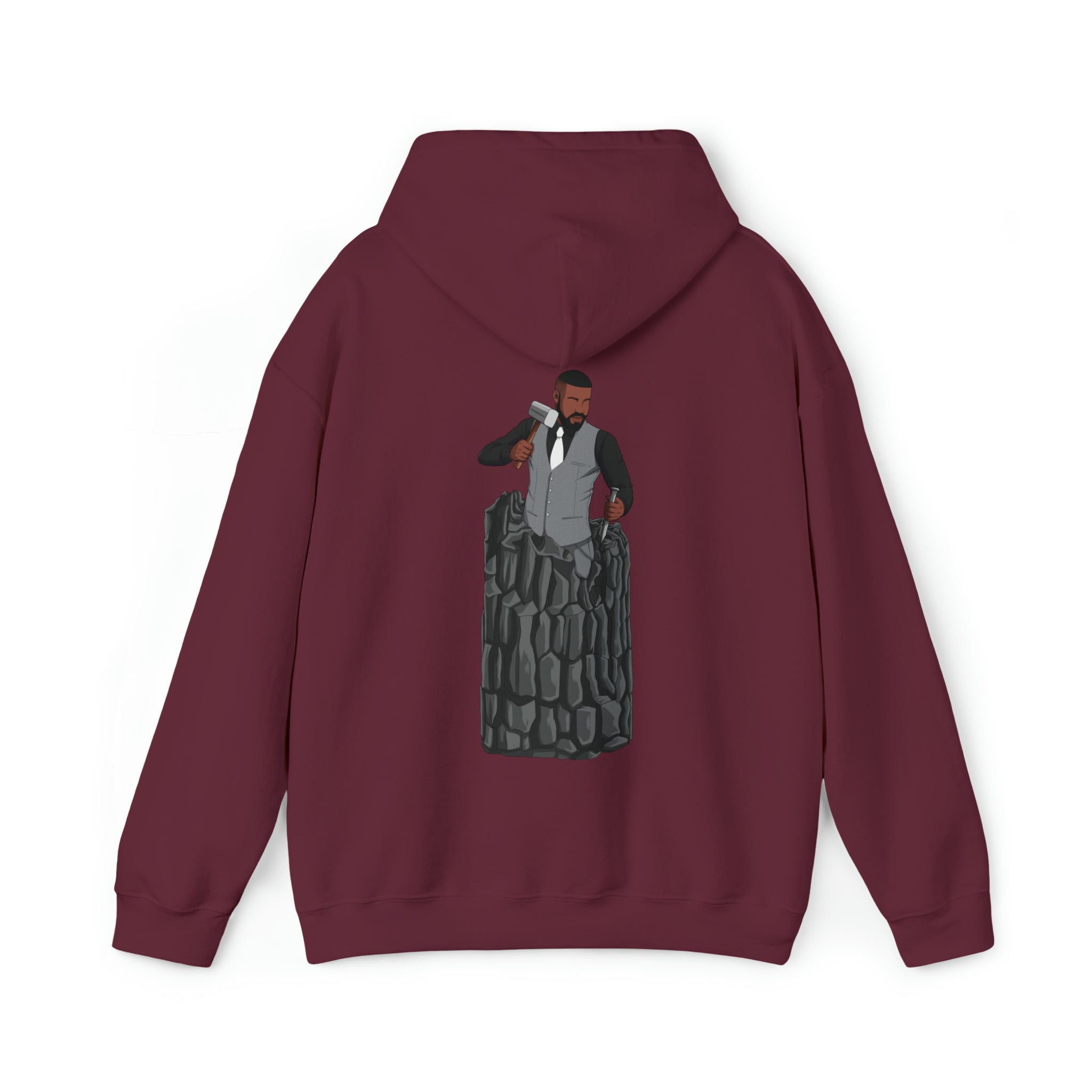 A person working hard to better his/herself - Heavy Blend™ Self-Made Hoodie - Man #6 - Breakthrough Collection
