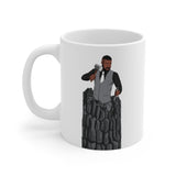 A person working hard to better his/herself - Ceramic Mug 11oz - Self-Made Man #6 - Breakthrough Collection