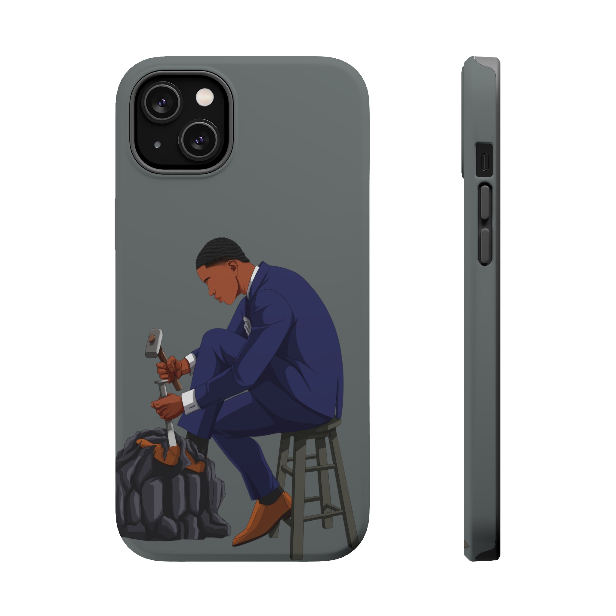 A person working hard to better his/herself - MagSafe Tough Case - Self-Made Man #11 - Breakthrough Collection