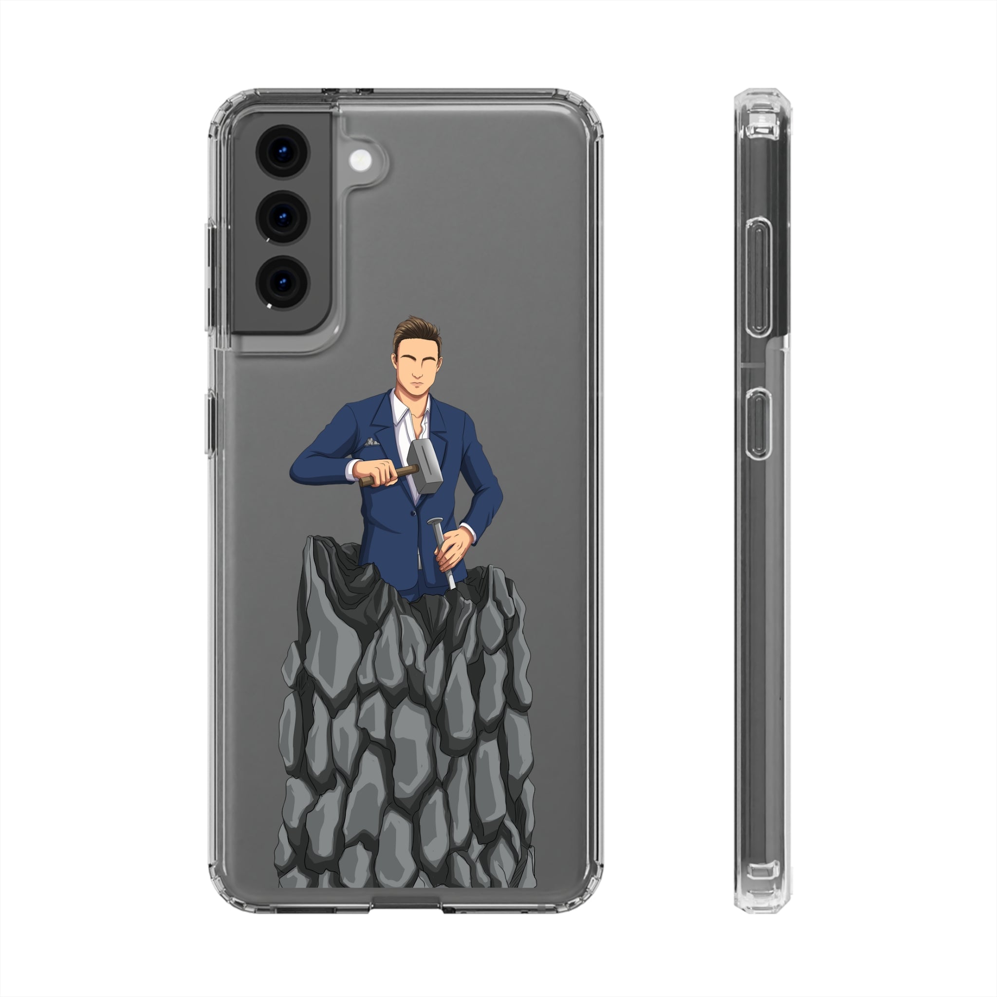 A person working hard to better his/herself - Clear Case - Self-Made Man #5 - Breakthrough Collection