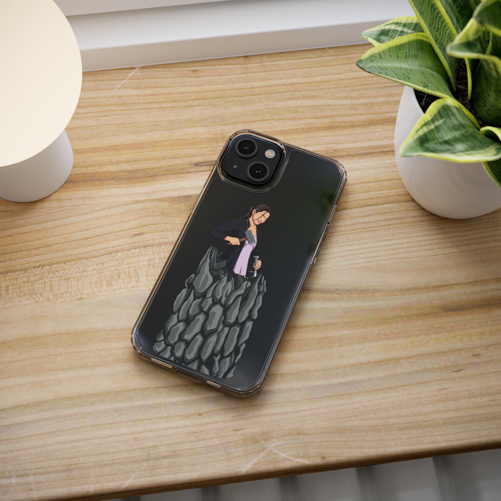 A person working hard to better his/herself - Clear Case - Self-Made Woman #8 - Breakthrough Collection