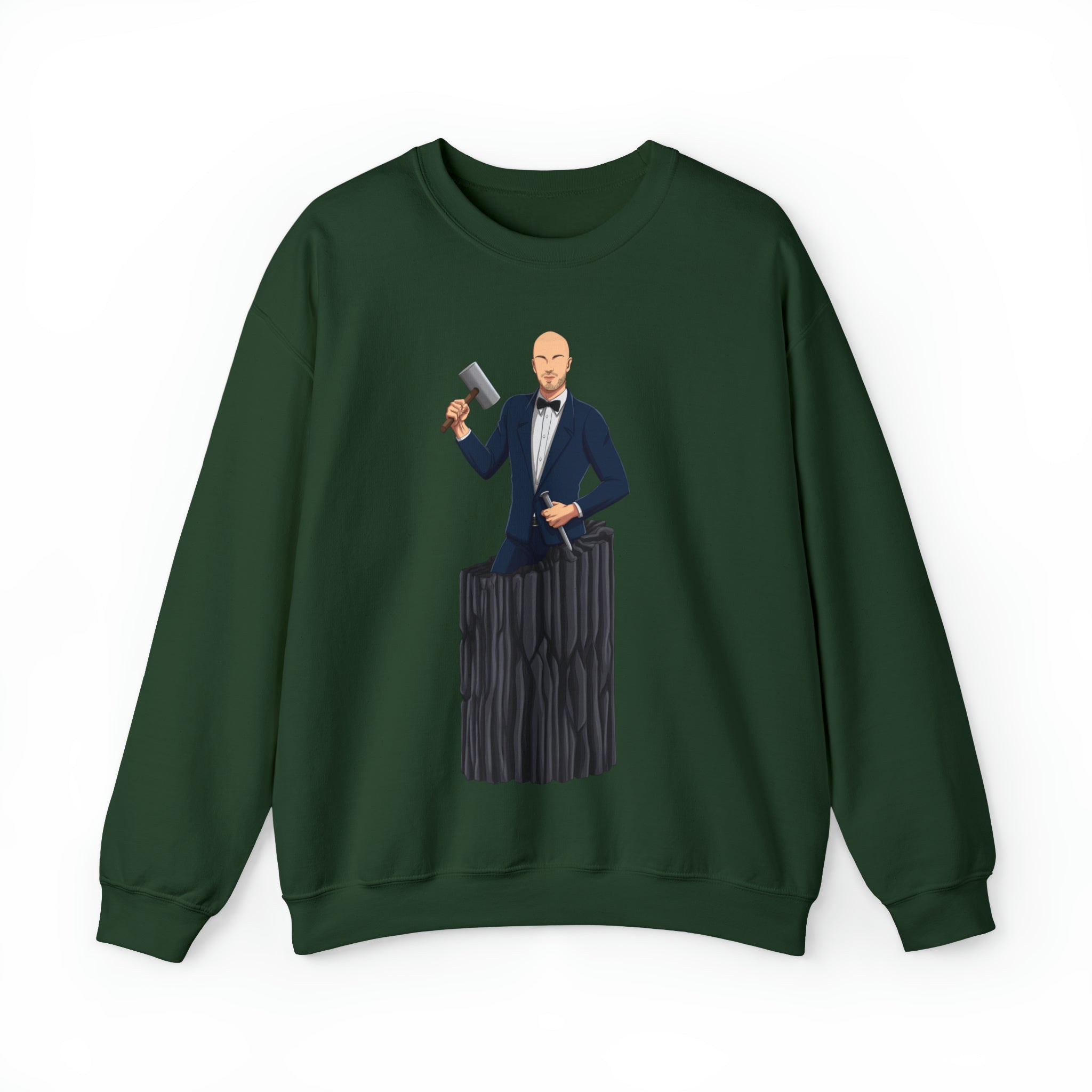 A person working hard to better his/herself - Self-Made Sweatshirt Heavy Blend™ Crewneck - Man #16