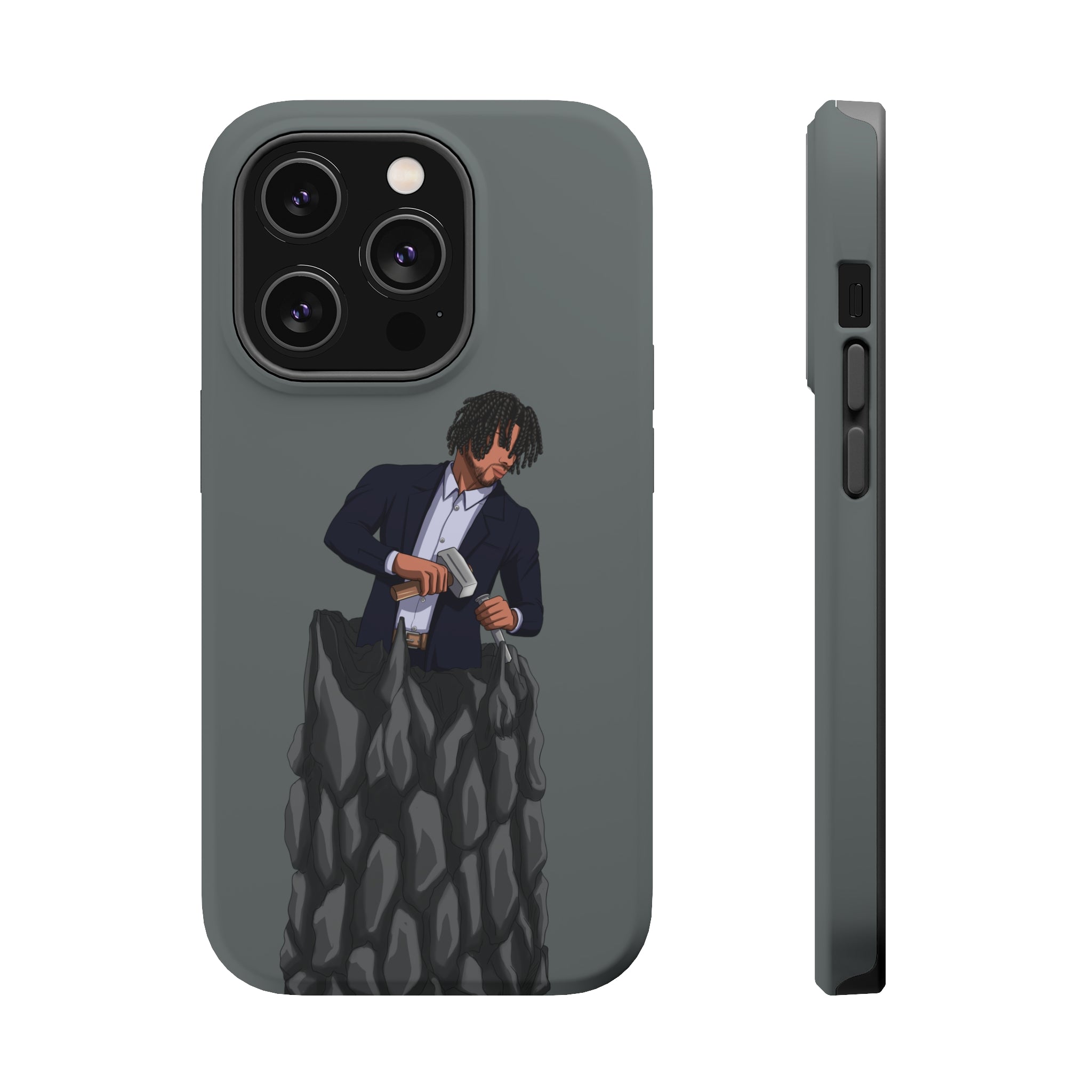 A person working hard to better his/herself - MagSafe Tough Case - Self-Made Man #4 - Breakthrough Collection