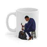 A person working hard to better his/herself - Ceramic Mug 11oz - Self-Made Man #11 - Breakthrough Collection