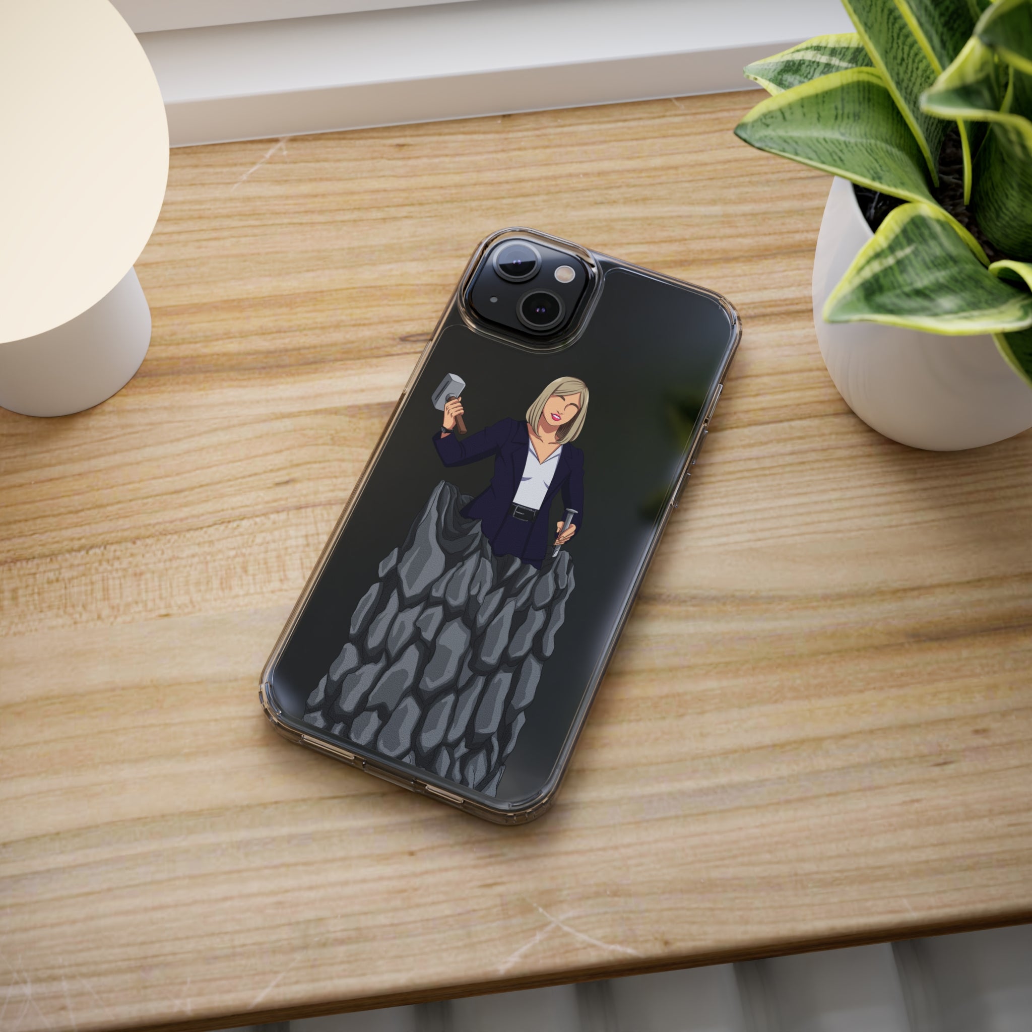 A person working hard to better his/herself - Clear Case - Self-Made Woman #3 - Breakthrough Collection
