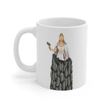 A person working hard to better his/herself - Ceramic Mug 11oz - Self-Made Woman #11 - Breakthrough Collection
