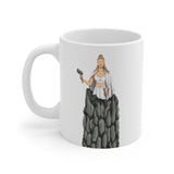 A person working hard to better his/herself - Ceramic Mug 11oz - Self-Made Woman #11 - Breakthrough Collection