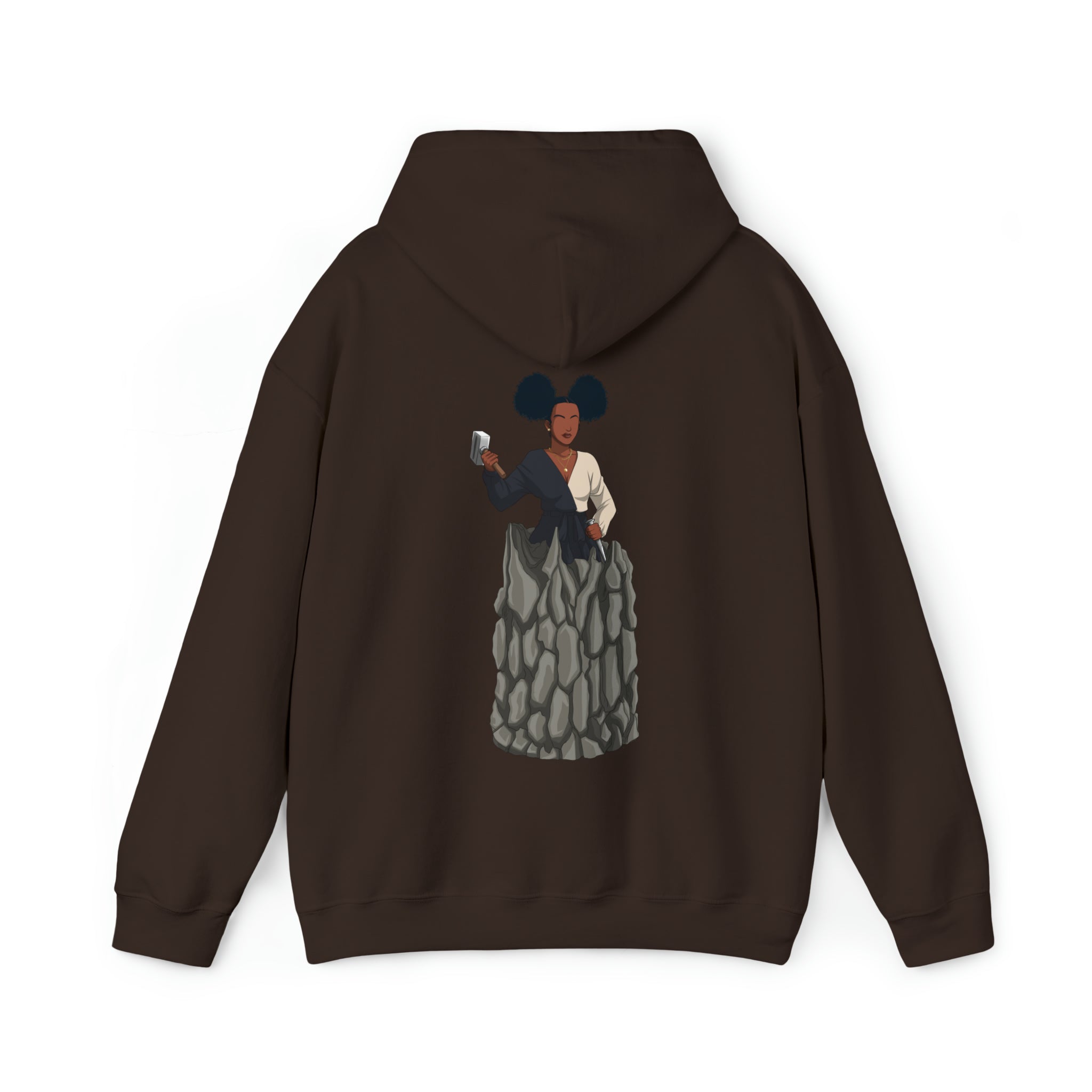 A person working hard to better his/herself - Heavy Blend™ Self-Made Hoodie - woman #10 - Breakthrough Collection