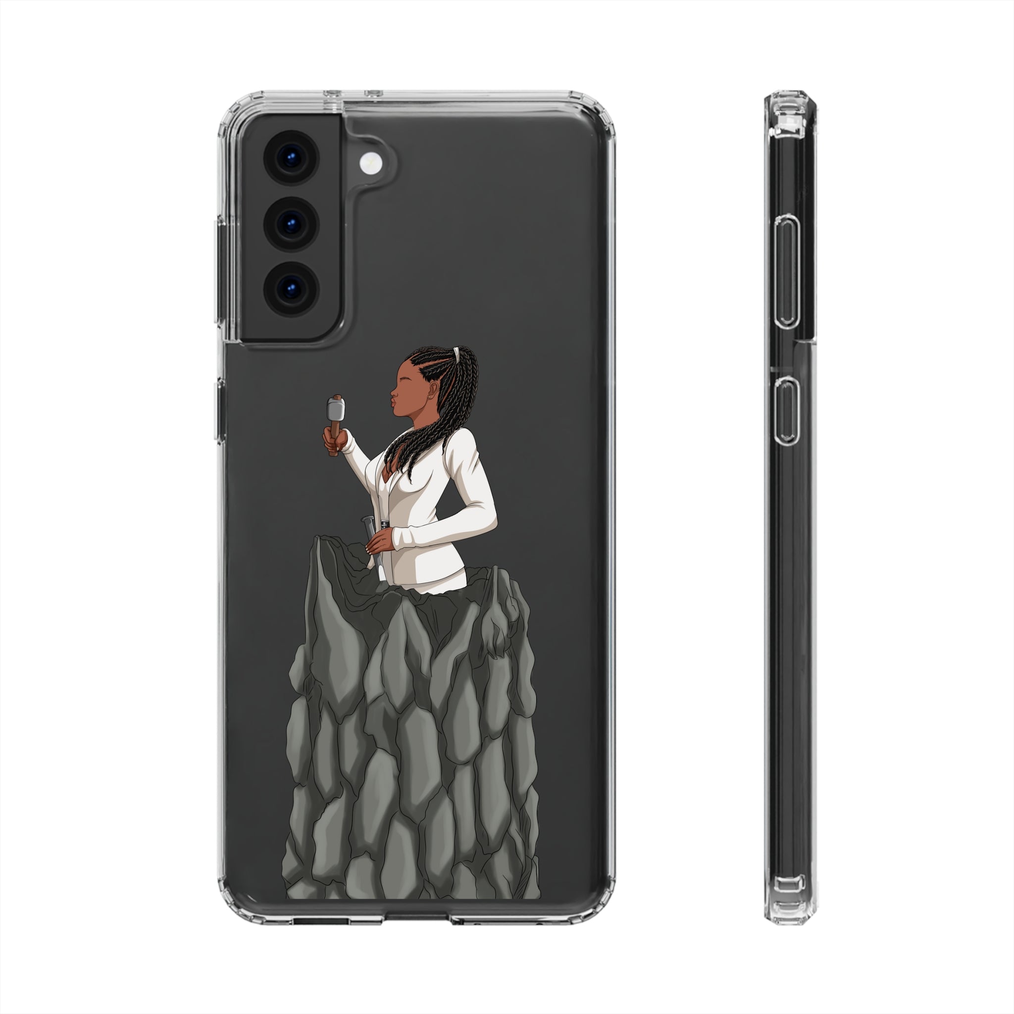 A person working hard to better his/herself - Clear Case - Self-Made Woman #4 - Breakthrough Collection