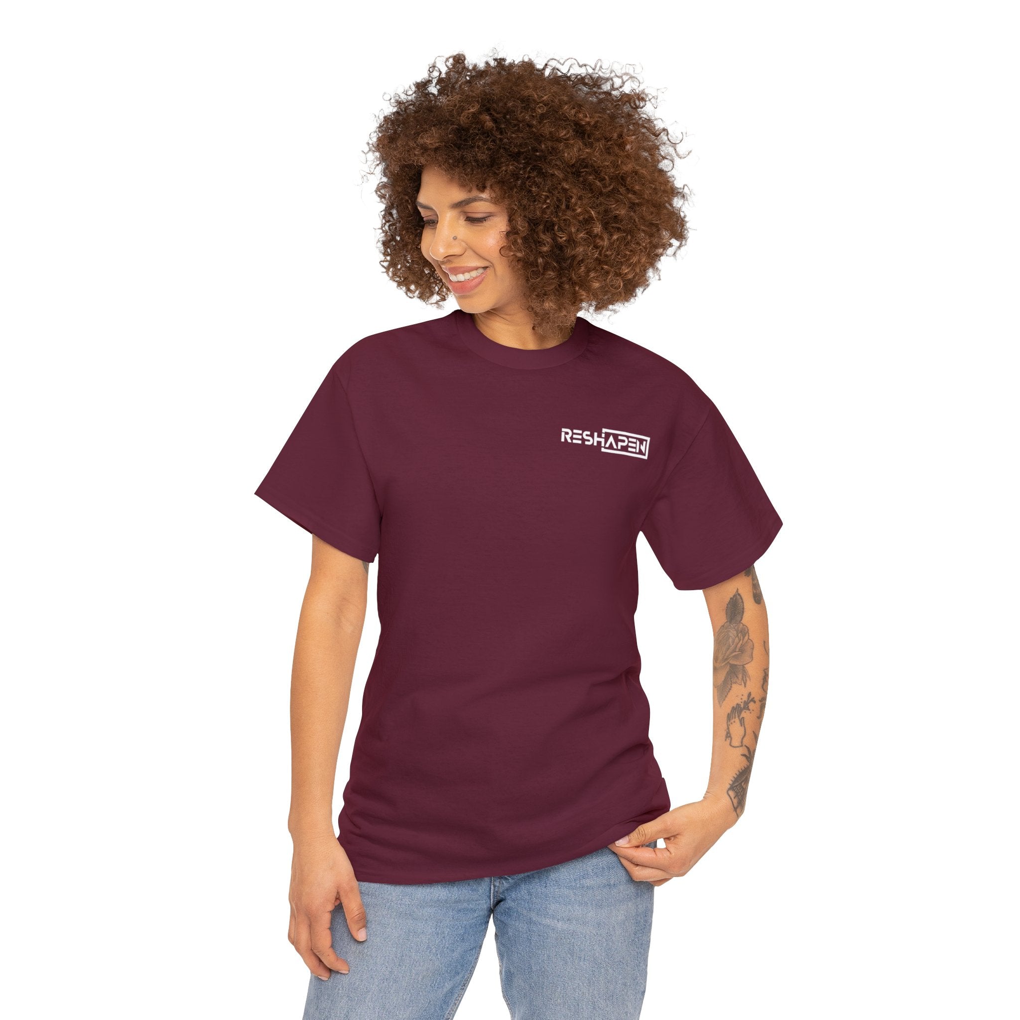 A person working hard to better his/herself - Heavy Cotton Self-Made T-shirt - Reshapen