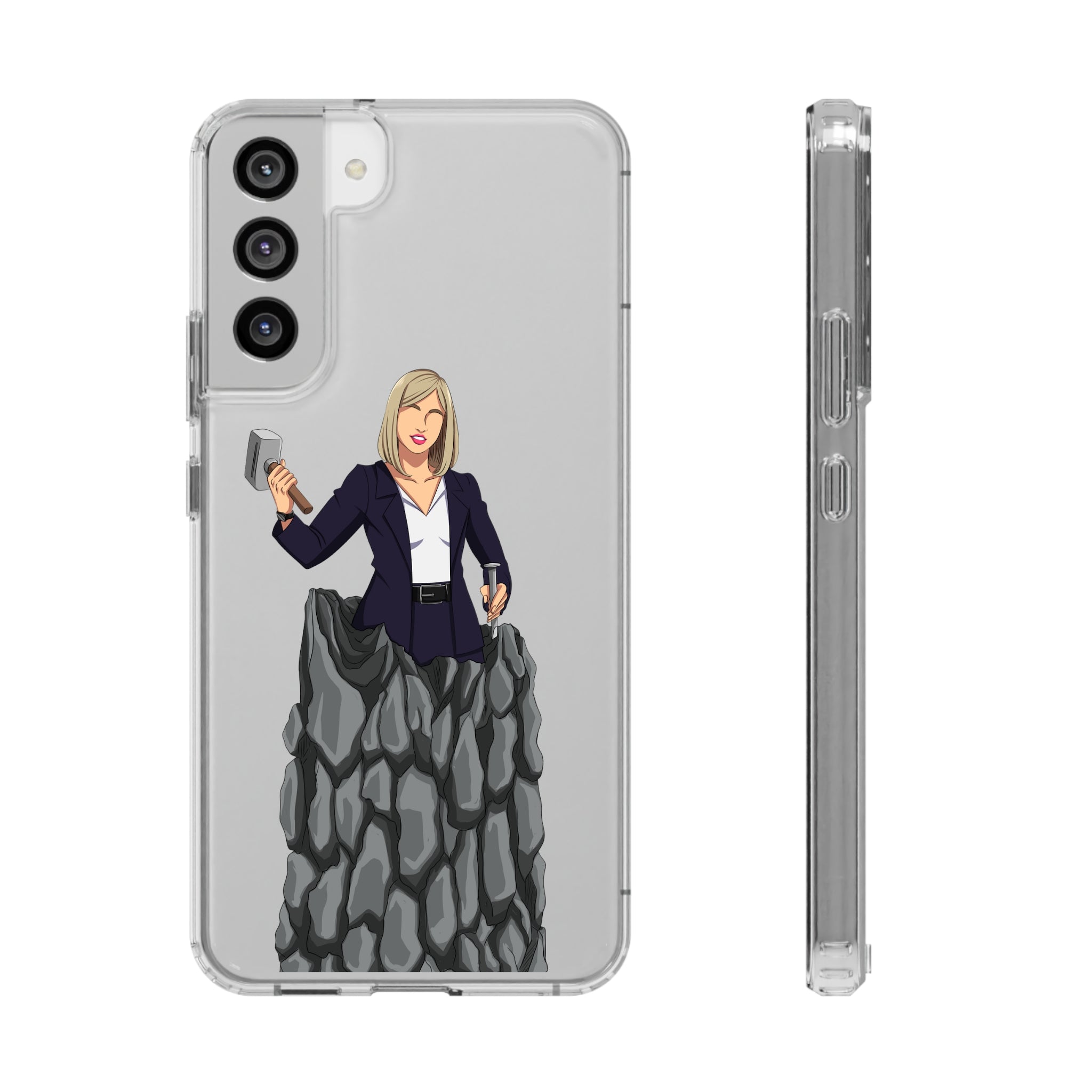 A person working hard to better his/herself - Clear Case - Self-Made Woman #3 - Breakthrough Collection