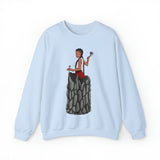 A person working hard to better his/herself - Self-Made Sweatshirt Heavy Blend™ Crewneck - woman #7 - Breakthrough Collection
