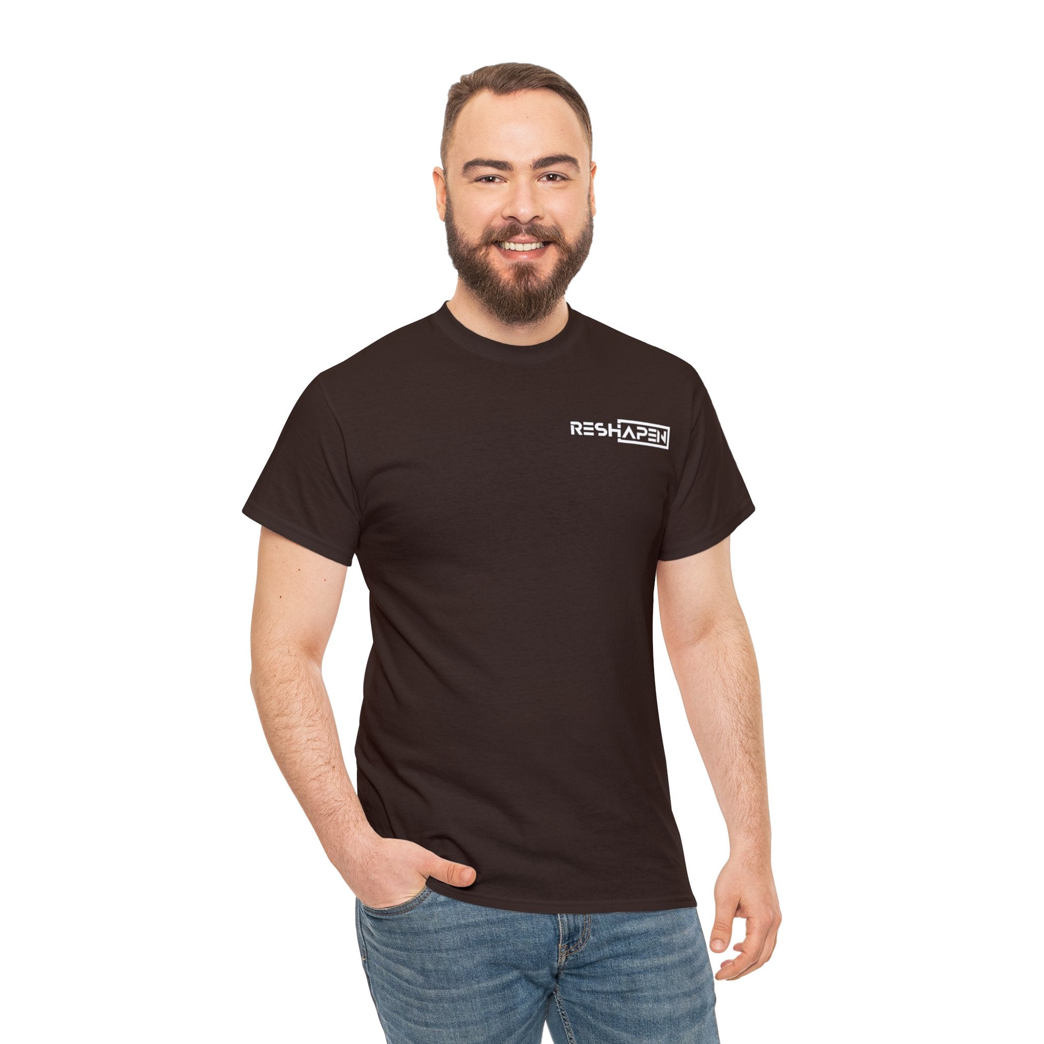 A person working hard to better his/herself - Heavy Cotton Self-Made T-shirt - Reshapen